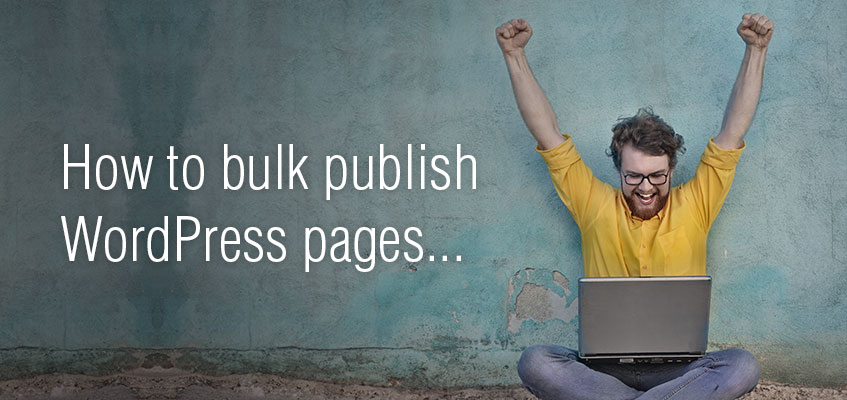 How to bulk publish wordpress pages display photo